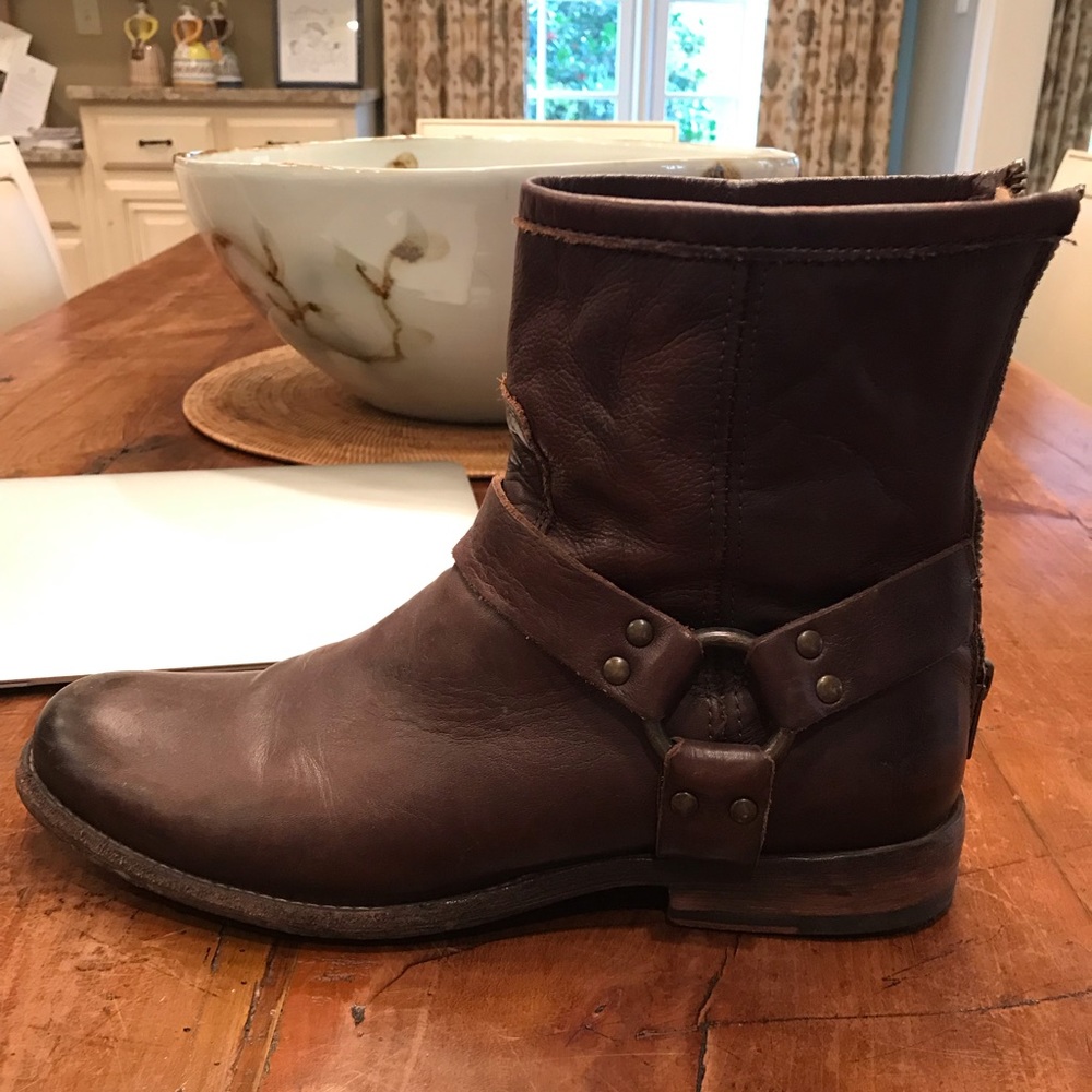 Frye Phillip harness shirt, brown